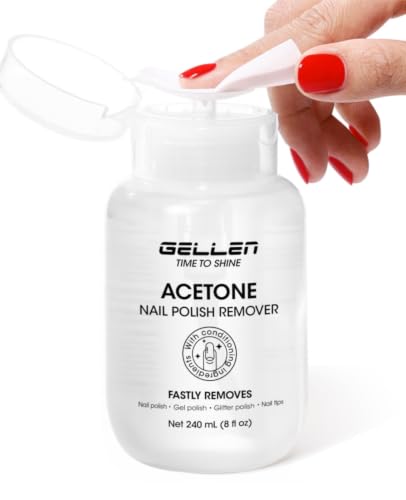 GELLEN 3-in-1 Acetone Gel Nail Polish Remover with Pump Head - 8 oz