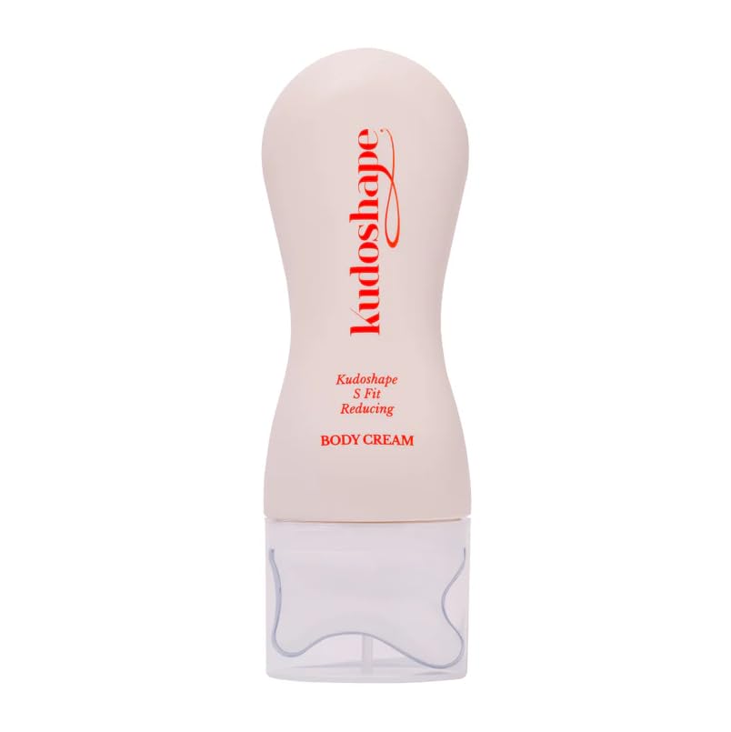 Kudoshape S-Fit Reducing Body Cream 145ml (4.9 fl. oz) – Moisturizing Body Lotion with Massage Roller | BHA & Natural Extracts for Smoother, Toned-Looking Skin | Korean Skincare