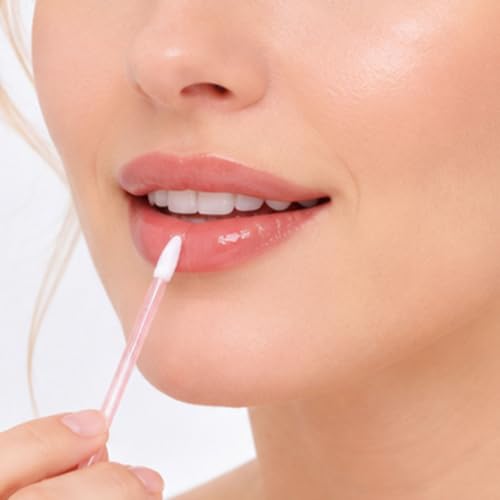 Crystal Pink Disposable Lip Gloss Applicators Set - 100 Pieces, Lipstick Brushes & Wands