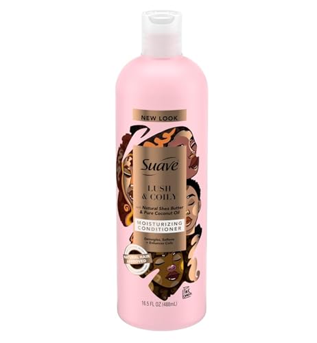 Suave Lush & Coily Natural Shea Butter Coconut Moisturizing Curl Conditioner 16.5 fl oz