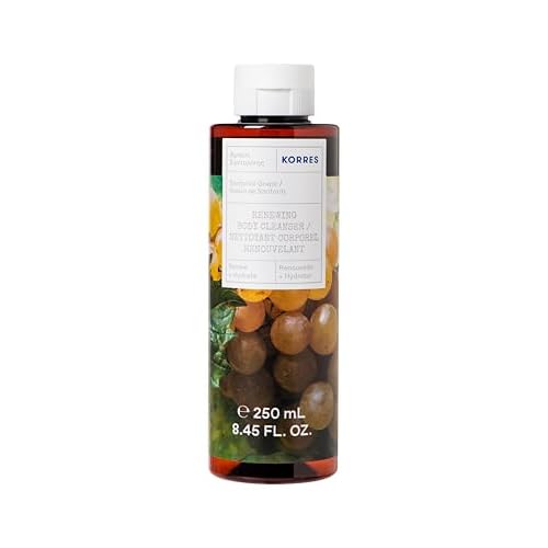 KORRES Renewing Body Cleanser, Santorini Grape, Foaming Shower Gel for Women & Men with Hydrating Greek Botanicals, Body Wash for Smooth Skin, Vegetarian & Cruelty Free, Made in Greece, 8.45 Fl Oz