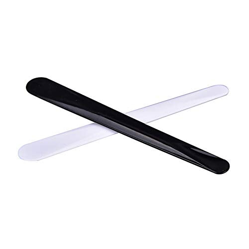 AKOAK 10 Pcs 10.8cm Mask Stick Makeup Spatula DIY Plastic Mask Stirring Spatula Makeup Tool (Black)