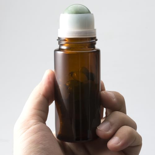 50ml Green Quartz Roller Bottle for Essential Oils