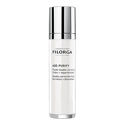 Filorga Age-Purify Double Correction Anti-Aging and Blemish Treatment Fluid, Reduces Pores, Dark Spots, Blackheads, and Skin Redness, 1.69 fl. oz.