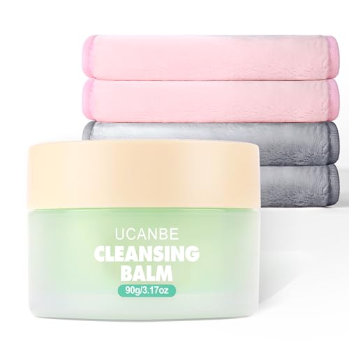 UCANBE Cleansing Balm Makeup Remover 3.17oz + 4 Cloths