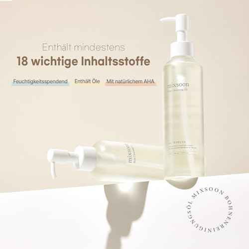 mixsoon Bean Cleansing Oil 6.59 fl oz / 195ml Lightweight Oil Cleanser Make up Remover for daily skin care routine Korean Glass Skin Care