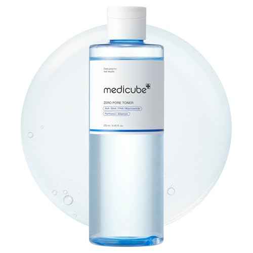 medicube Zero Pore Toner I Exfoliating & Hydrating Blue Bottle Water Toner with AHA, BHA, PHA, Niacinamide, and Panthenol | Korean Skin Care for Pores, Texture, and Moisture Care (8.45 fl. oz.)