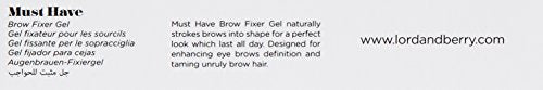 Lord & Berry MUST HAVE Eyebrow Fixer Gel, All day Long Lasting Gel, Strong Hold For Eyebrow Shaping, Clear