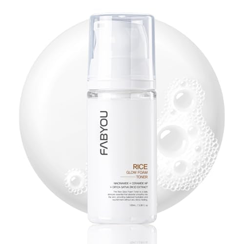 Rice Glow Bubble Toner 3.38 fl oz - Hydrating Milky Toner for Sensitive and Dry Skin, with Niacinamide and Rice Extract to Support Radiant Skin, Easy-to-Carry Size for Daily Korean Skincare Routine
