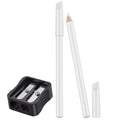 2-in-1 White Nail Whitening Pencil Set with Sharpener & Cuticle Pusher, 2 Pack