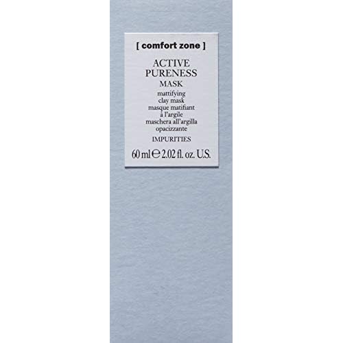 [ comfort zone ] Active Pureness Mask, Mattifying Clay Face Mask, Absorbs Excess Sebum, Minimizes Pores, Purifying Treatment, Kaolin & Green Clay, Oily Skin, Vegan, Made in Italy, 2.03 Fl Oz