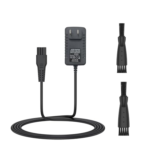 Charger Replacement for Babyliss PRO LoPROFX/Barberology GOLDFX/SILVERFX/FX673/FX870/FX787 Power Cord, with 2 Clean Brush