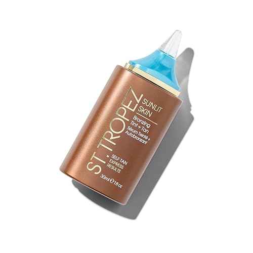 St.Tropez Sunlit Skin Bronzing Tint and Liquid Bronzer For Face & Skin, Creates A Sun-Kissed Glow with Hyaluronic acid, 1 FL OZ