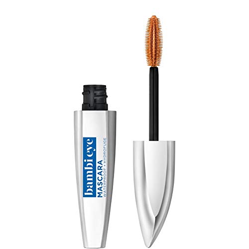 L'Oreal Paris Makeup Bambi Eye Mascara, Lasting Volume, Length & Lift, Doe-Eye Definition, No Clumping or Smudging, Waterproof, Blackest Black, 0.21 Fl Oz