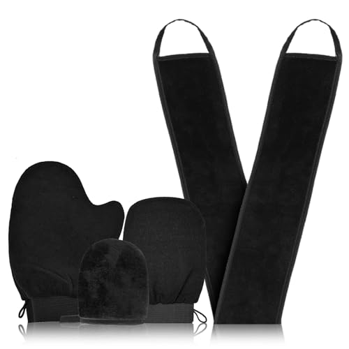Self Tanning Mitt Applicator Kit, Self Tan Glove, Face Tan Mitt, Back Lotion Applicator, Exfoliating Glove for Self Tanner Fake Bake Tan