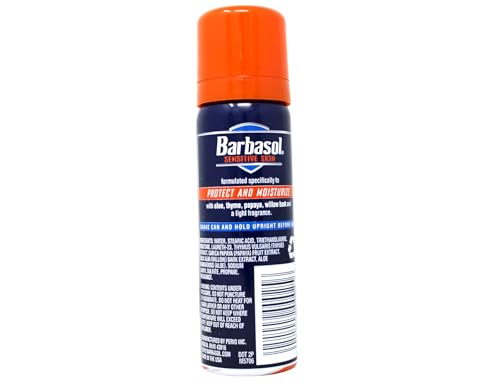 Barbasol Shave Cream Sensitive Skin Travel size 2 oz (Pack of 36)