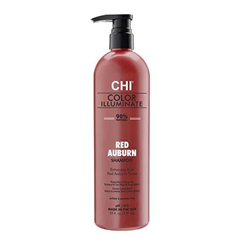 CHI Color Illuminate Shampoo, Provides Balanced Color Replenishment Between Salon Services, Sulfate, Paraben, & Cruelty-Free, Red Auburn, 25 Oz