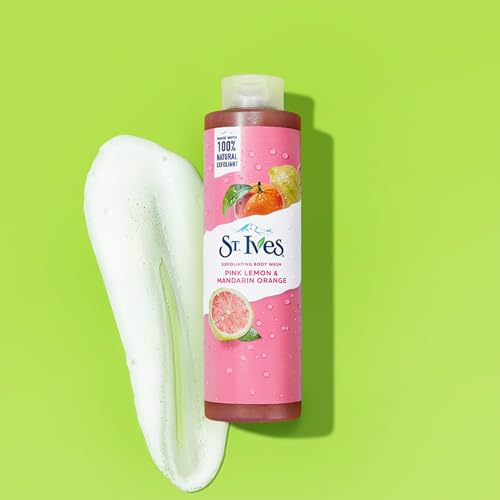 St. Ives Pink Lemon & Mandarin Orange Exfoliating Body Wash 16 Fl Ounces