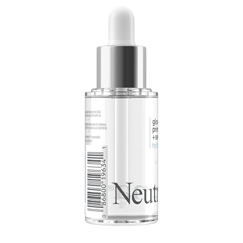 Neutrogena Hydro Boost Glow Booster Primer & Serum, Hydrating & Moisturizing Face Serum-to-Primer Hybrid, Infused with Purified Hyaluronic Acid & Designed to Instantly Hydrate, 1.0 fl. oz (Pack of 2)