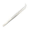 OdontoMed2011¢ç Heavy Duty 6 inches Stainless Steel College Tweezers Curved Tips All-purpose Forceps Professional Tweezers Tongs and Comfortable Ridged Handle for Crafting Repairing General Purpose