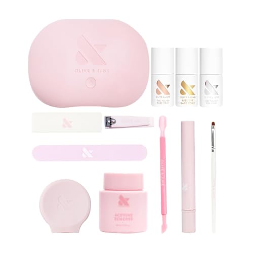Olive & June Gel Mani System Set - At-Home Gel Polish Kit with LED Lamp
