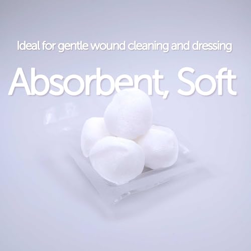 Sterile Cotton Gauze Balls 1 Inch, Pack of 80