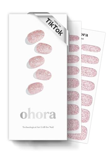 ohora Semi Cured Gel Nail Strips - N Pixie Dust Nude Glitter Wraps