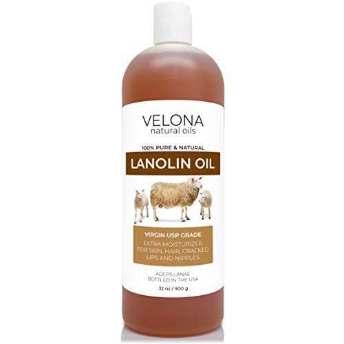 velona Lanolin Oil USP Grade 32 fl oz | 100% Pure and Natural Carrier Oil | Refined, Cold pressed | Skin, Hair, Body & Face Moisturizing | Use Today - Enjoy Results