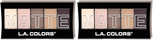 L.A. COLORS 5 Color Matte Eyeshadow Palette - Natural Linen