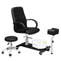 OmySalon Hydraulic Pedicure Chair with Foot Bath & Technician Stool