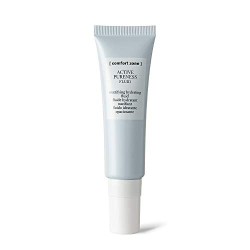 [ comfort zone ] Active Pureness Fluid, Mattifying Hydrating Moisturizer, Vitamin C, Oil-Free Face Lotion, Anti-Shine Primer for Oily Acne Prone Skin, Men & Women, Made in Italy, 1.01 Fl Oz