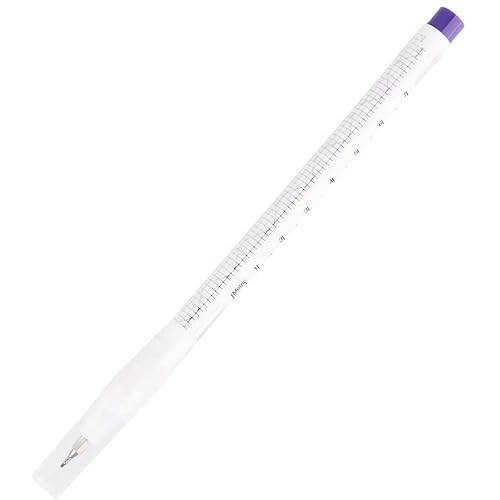 Beauty7 Tattoo Skin Markers Pen Piercing Eyebrow Tattoo Pen Surgical Tip 0.5mm/1mm Body Art Scribe Marking Tool with Ruler (1 Pack)
