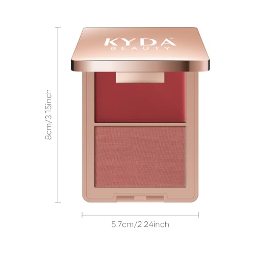 KOSRA 2-in-1 Blush Palette | Cream & Powder Duo, Buildable