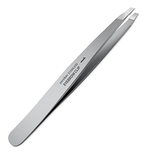 Professional Slant Tweezers for Eyebrows – Stainless Steel, Precision Tips