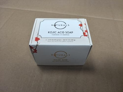 Kojic Acid Soap, Turmeric Soap Bar & Orange, Kojic Acid Soap for Hyper-pigmentation, Helps Reduce Dark Spot, Japanese Kojic Soap, Kojic Acid and Turmeric Soap, Hyaluronic Acid & Retinol (2 Pack)