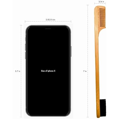 2-in-1 Sapling Mustache Brush & Comb (2-pack) from Green Beard Grmng - Boar Bristle & Bamboo