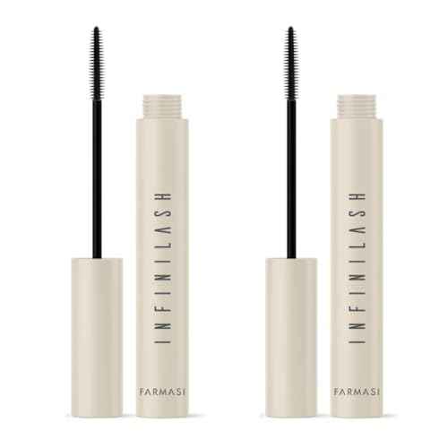 FARMASi Mascara Infinilash, Ultra Black Finish, Weightless length Makeup, Twin-Vortex Design Brush, Volumizing Lash Mascara, No Clumping, Pack of 2