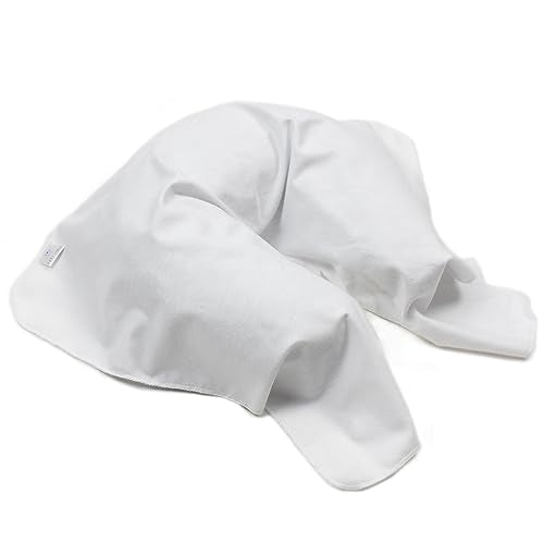 10 Pack Body Linen Organic Cotton Flannel Draped Face Cradle Covers Made in The USA. Thick, Soft, Large and no Lines on Clients Forehead. Faster Changing Between Clients ? White