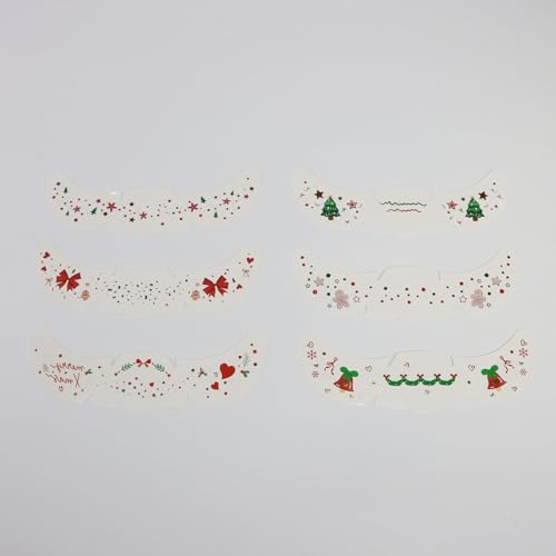 Christmas Face Temporary Tattoos, 6 Sheets Glitter Freckles