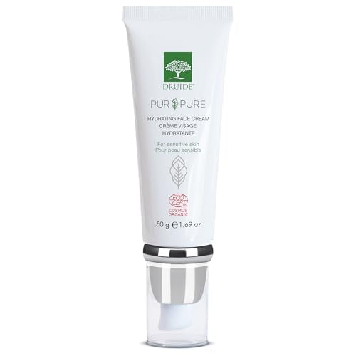 Laboratoires Druide Pur&Pure Hydrating Face Cream Care Organic Moisturizer Cream for Sensitive Skin Ultra-gentle Hypoallergenic ? 50 g (1.69 oz) Fragrance-Free,skin soft, Made in Canada