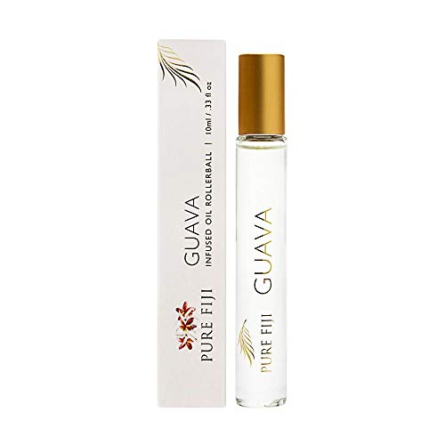 PURE FIJI Infused Oil Rollerball - Essential Oil Roller Bottles Pure Travel Essentials, Natural Oils Roll On-for Aromatherapy, Kids, Children, Adults - Guava, 0.33oz