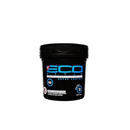 Eco Style Styling Gel Super Protein, Black, 16 Ounce