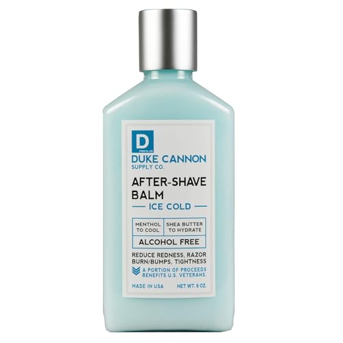 Duke Cannon Supply Co. - Ice Cold Cooling Effect After-Shave Balm, (6 oz) Closes Pores and Soothes Skins to Prevent Irritation - Sandalwood (2 Pack)