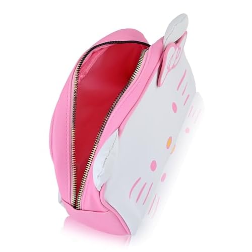 Sanrio Hello Kitty Makeup Bag for Women | Hello Kitty PU Leather Travel Toiletry Bag for Women | Make Up Travel Bag Cosmetic Bag Makeup Pouch