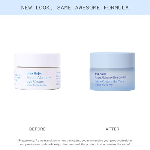Ursa Major Forest Alchemy Eye Cream | Natural Under-Eye Moisturizer for Dark Circles, Fine Lines, Puffy Eyes and Wrinkles | Vegan, Cruelty-Free, Non-toxic, Unscented | 0.50 ounces