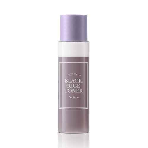 [I'm From] Miniature of Black Rice Toner for Oily Skin, Sebum Control Toner, Lightweight, Niacinamide, Panthenol, Fragrance Free, Korean Skin Care, 1.01 Fl Oz