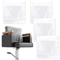 Hoolerry 4-Piece Clear Salon Chair Covers with White Edges