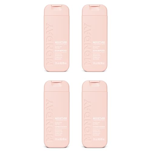 MONDAY Haircare MOISTURE Shampoo + Conditioner with Hyaluronic Acid & Shea Butter for Dry & Dull Hair 90 mL (Dual Set)