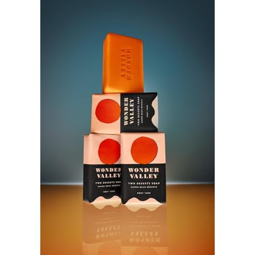 WONDER VALLEY - Two Deserts Soap Bar | Vegan, Cruelty-Free, Plastic-Free | Unisex for All Skin Types | Juniper, Sage, Beta-Carotene (5 oz | 142 grams) - 1 bar
