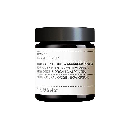 Evolve Organic Beauty - Natural Enzyme + Vitamin C Cleanser Powder | Small Batch, Vegan Clean Beauty (2.4 oz | 70 ml) Packaging May Vary